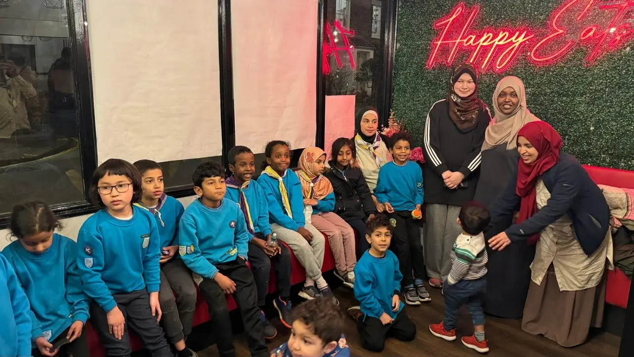 School group enjoying in-restaurant catering